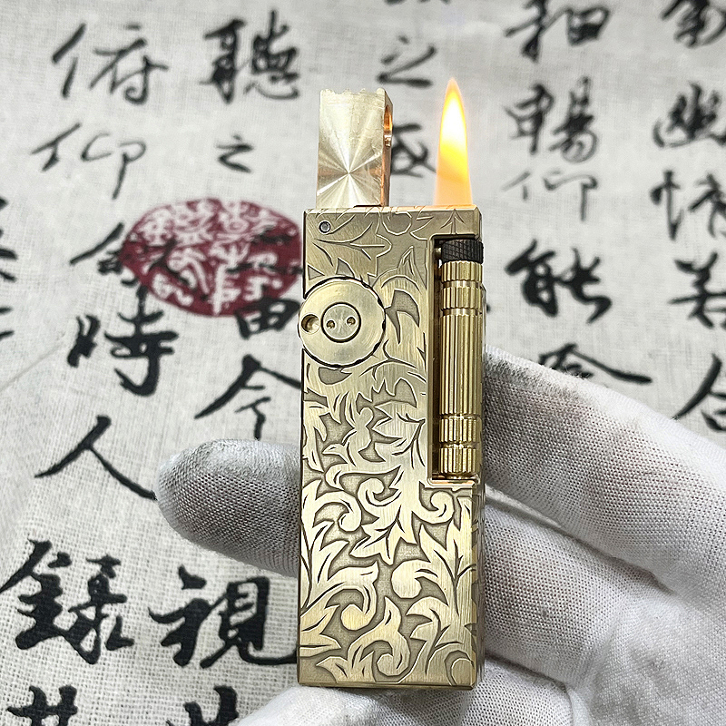 复古黄铜煤油打火机双油仓创意个性老式怀旧经典收藏高档网红时尚