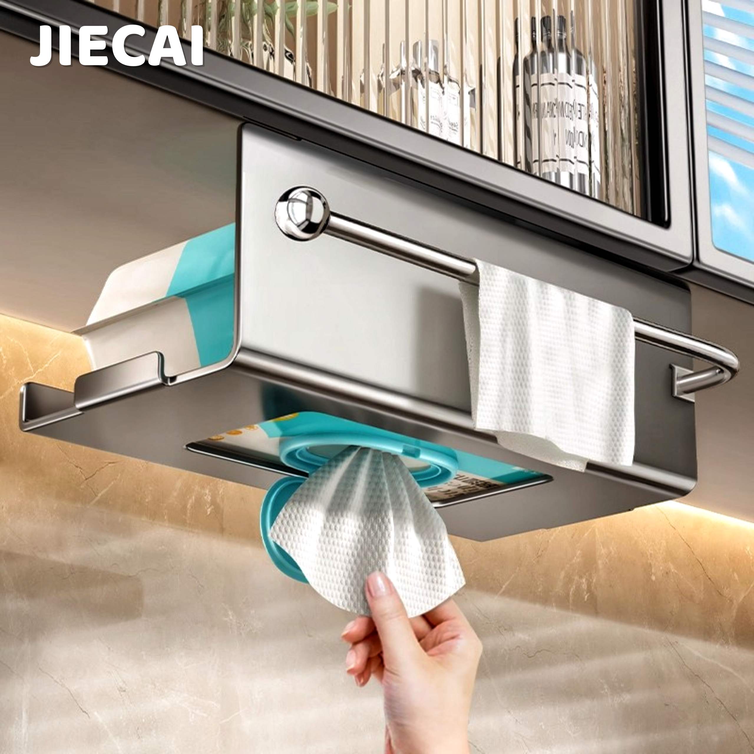 2025新款镜柜下洗脸巾收纳盒卫生间抽纸纸巾厕所废弃洗脸巾收纳架