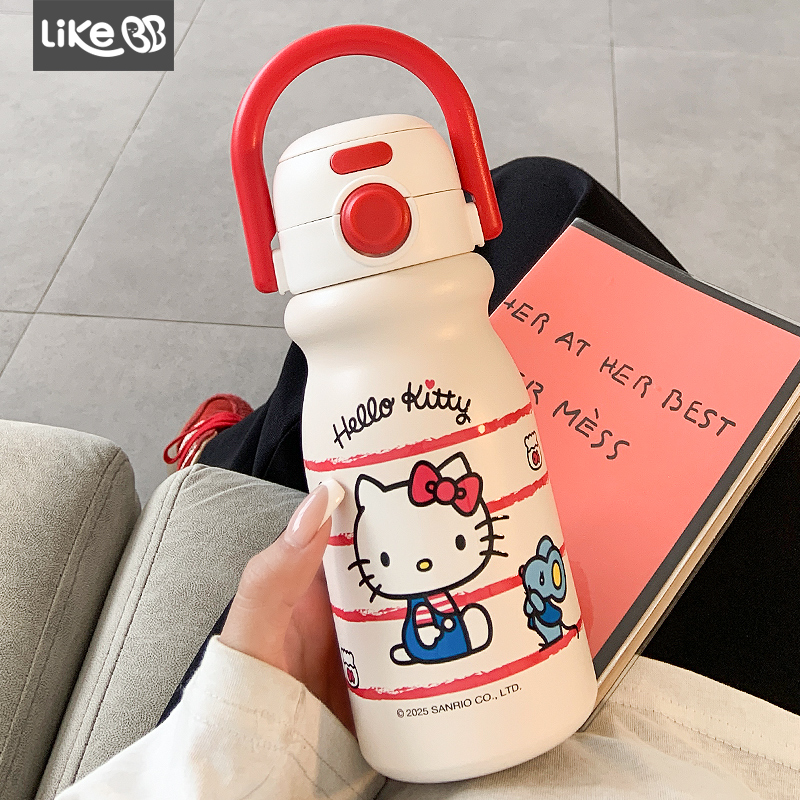 hellokitty保温杯女生高颜值大容量水杯女新款2025可爱办公室杯子