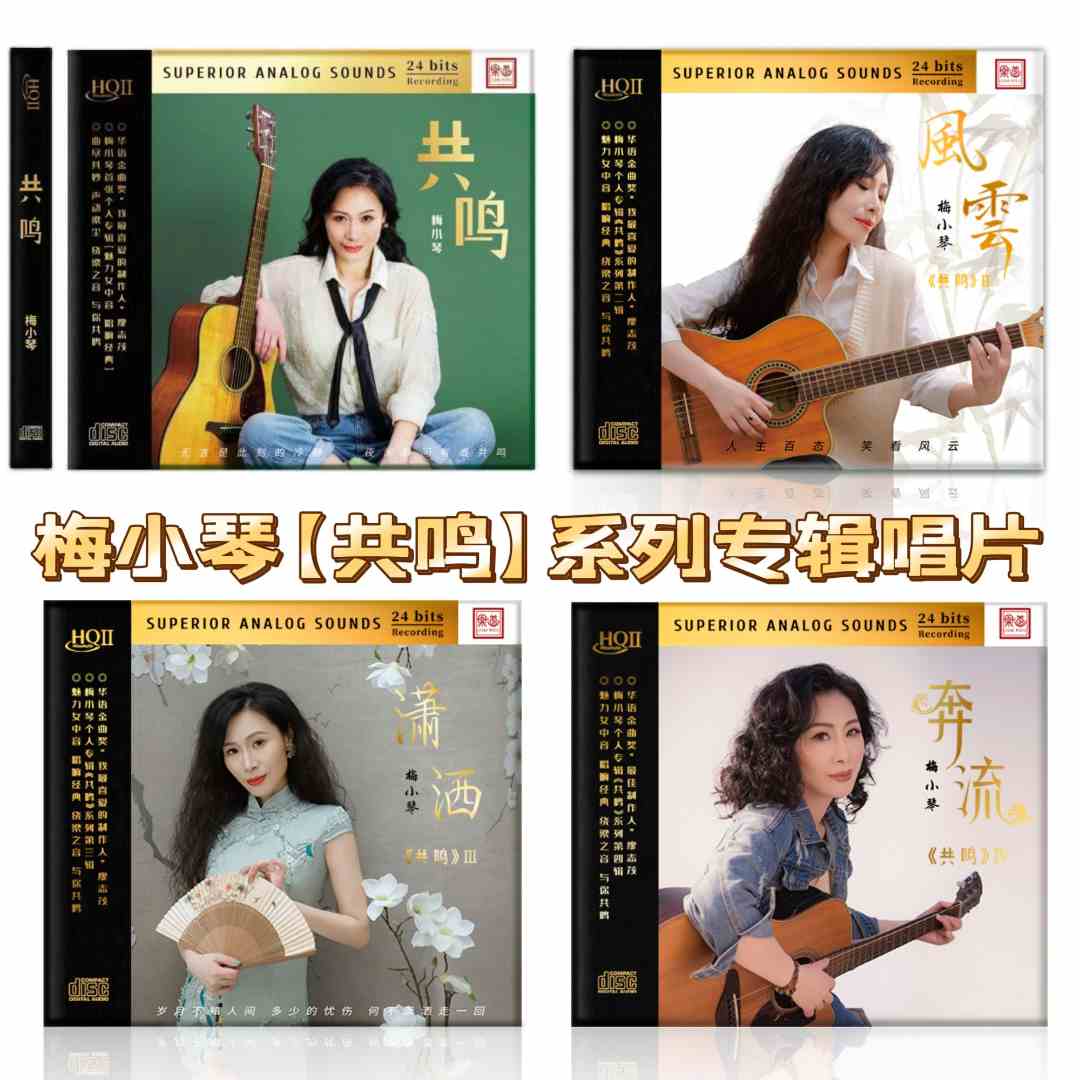乐道梅小琴 共鸣/风云/潇洒/奔流各版本【共鸣】系列1-4专辑唱片CD