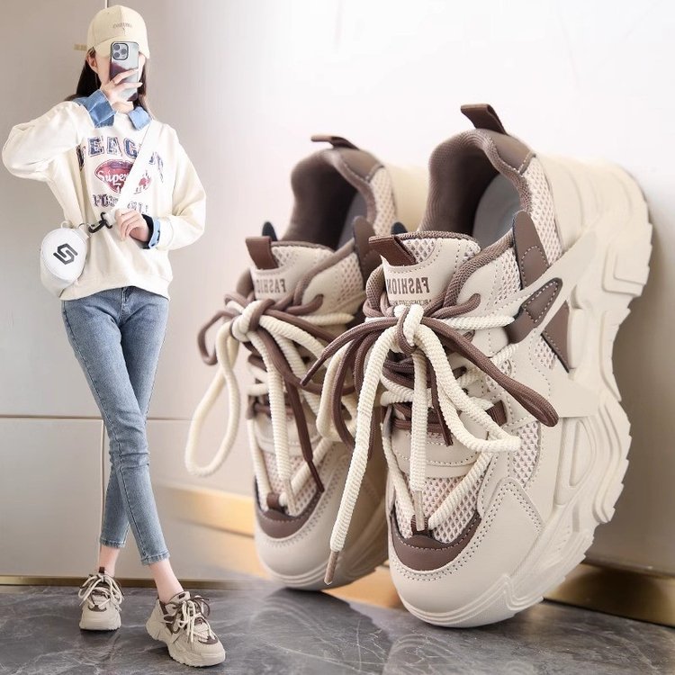 鞋子女款爆款2025秋季新款小众潮流运动鞋韩版老爹女鞋时尚休闲鞋