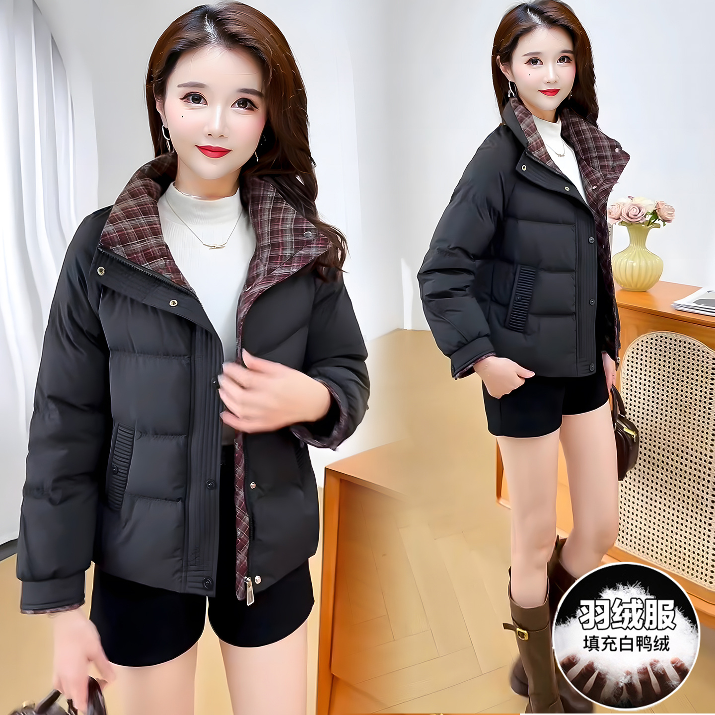 冬季短款妈妈棉衣棉服女装2025年新款时尚气质加厚保暖中老年棉袄