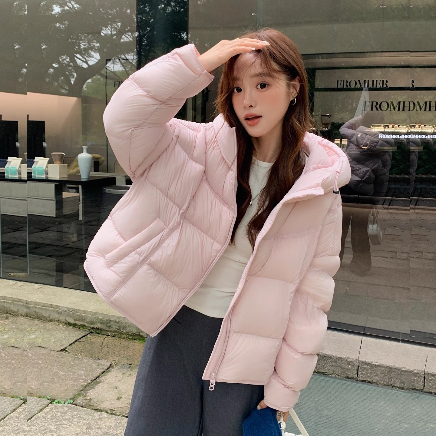 【90白鸭绒】粉色短款泡芙羽绒服冬季2025新款韩版小个子超好看外套