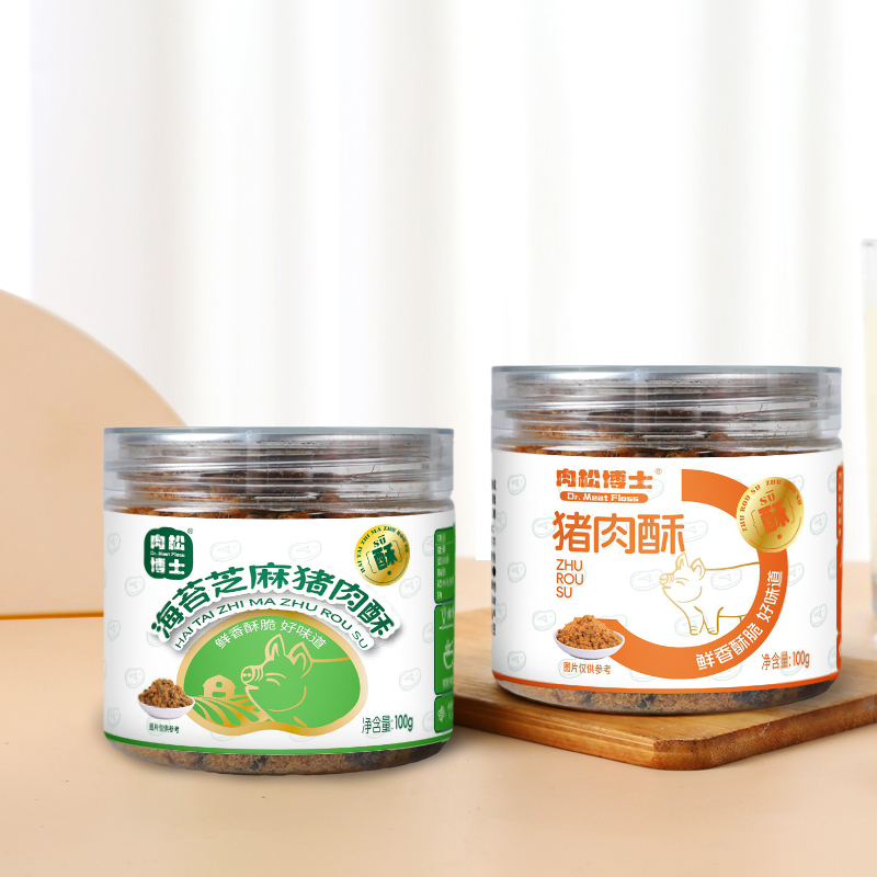 【肉松博士】猪肉酥100g福建特产鲜猪肉酥营养早餐拌饭