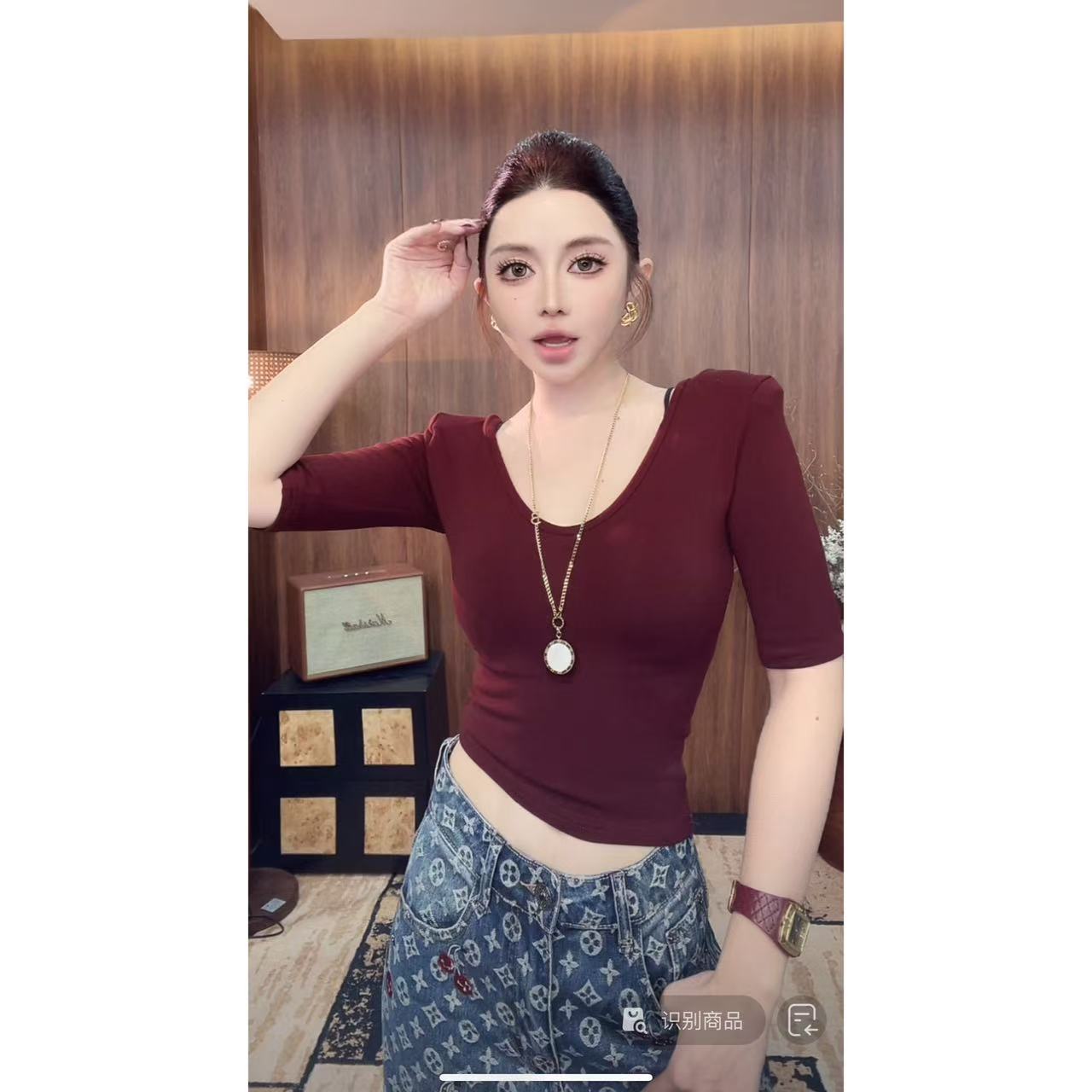 DACPAN-“芭蕾行者”双面可穿五分袖上衣 垫肩可拆2025/盼·PP 8501