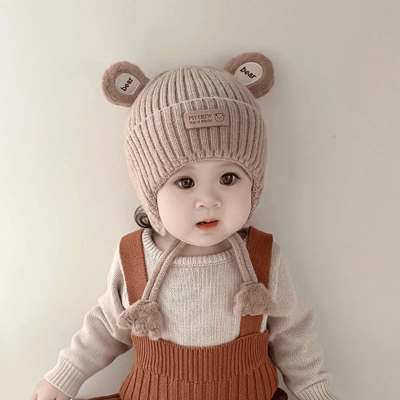 【宝宝帽子】婴儿秋冬季男女童可爱超萌男孩保暖儿童护耳帽