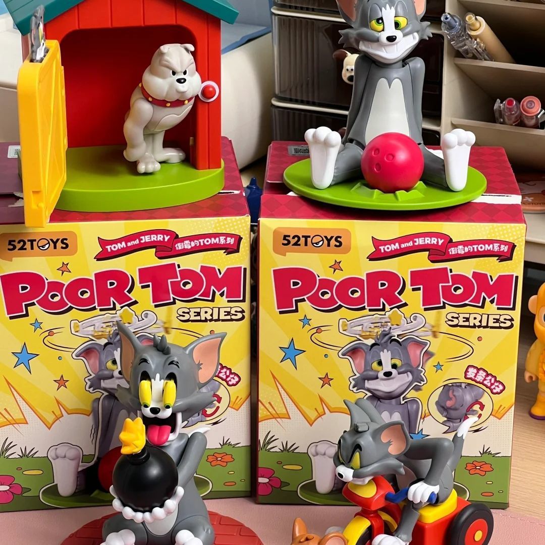 猫和老鼠TOM and JERRY倒霉的TOM可动盲盒发条玩具摆件搞笑玩具