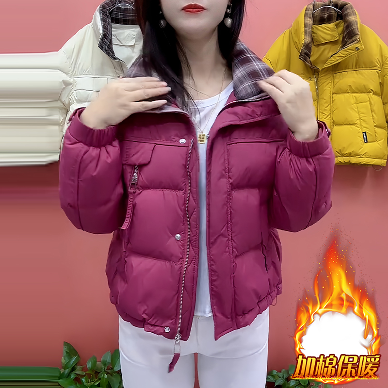 休闲韩版时尚立领羽绒棉服女2025冬季新款小个子减龄百搭保暖棉衣