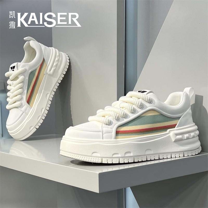 KAISER/凯撒·男鞋百搭拼色透气休闲板鞋潮流厚底增高耐磨运动鞋子