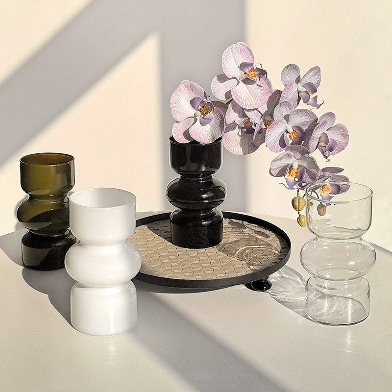 态生活ins玻璃花瓶客厅插花轻奢高级感装饰摆件水培鲜花餐桌花器