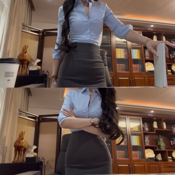 通勤收腰百搭单排扣长袖衬衫显瘦polo领修身上衣女2025新款