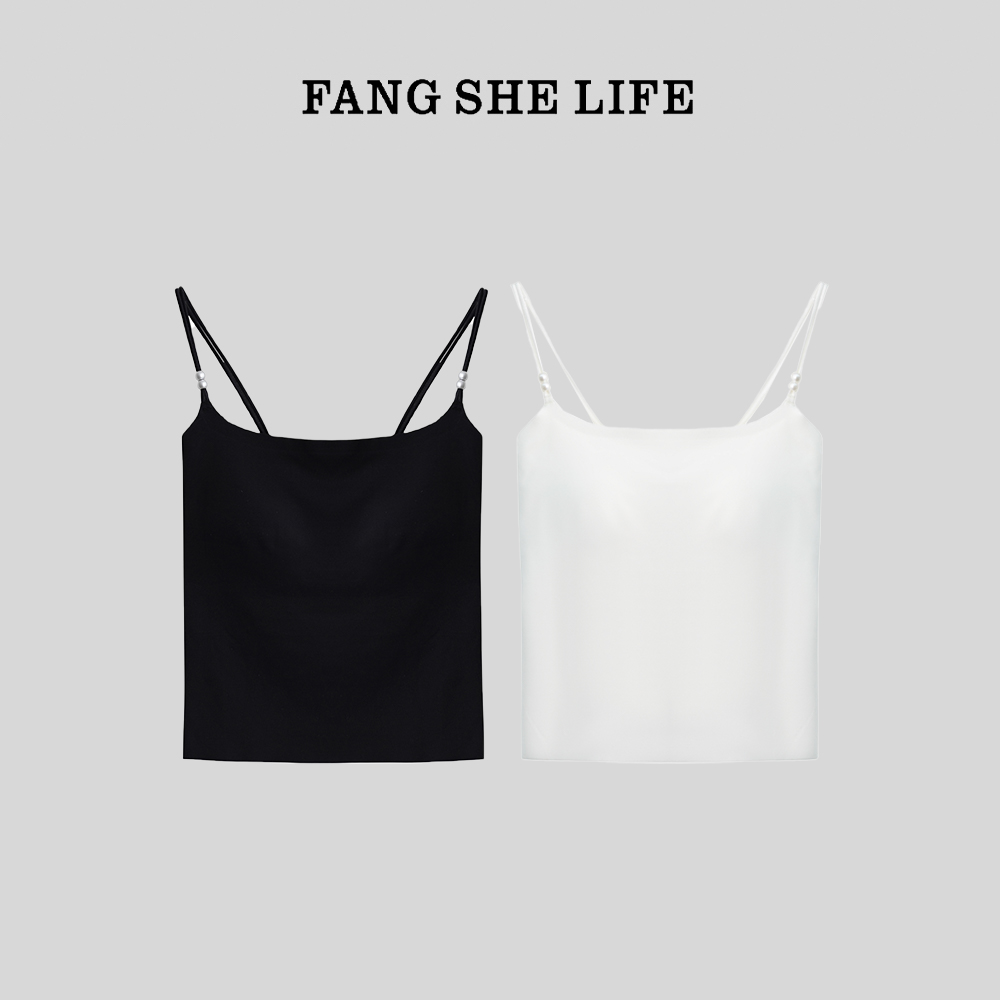 FS LIFE【山茶花】串珠吊带纯色百搭显瘦吊带背心A3082