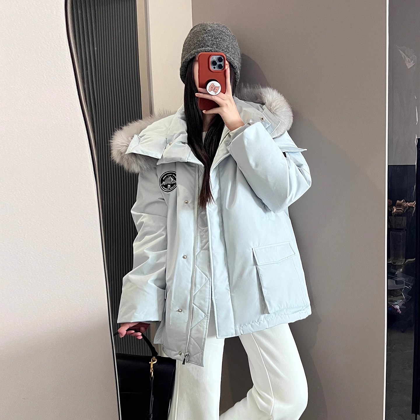 毛毛内胆派克服工装棉服女2025新款加绒保暖棉衣加厚冬季棉袄外套