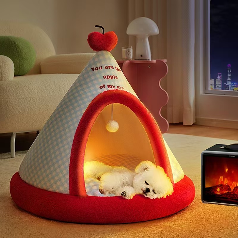 帐篷狗窝夏季小型犬泰迪房屋四季通用封闭式网红猫咪垫子宠物窝