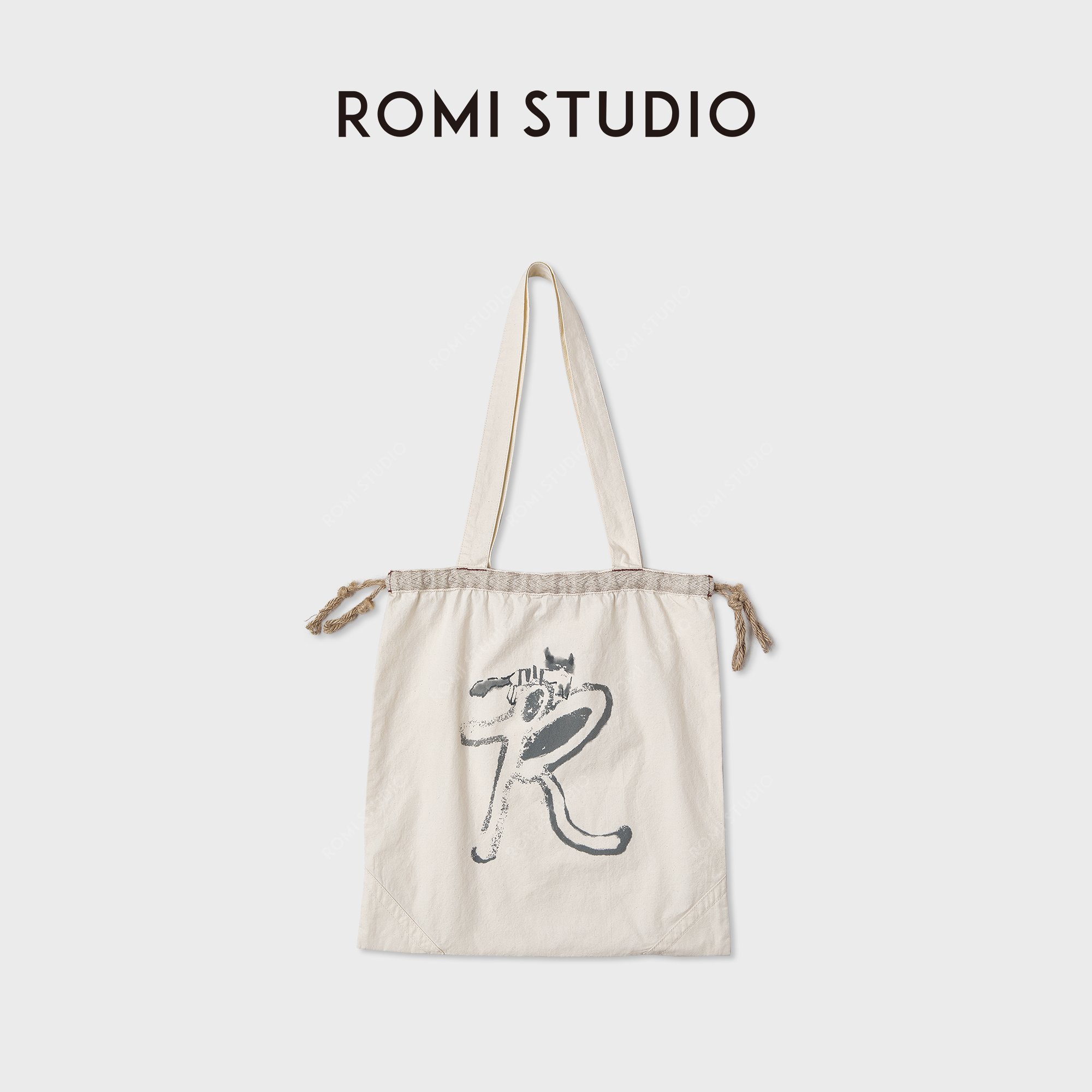 ROMI STUDIO 首饰袋 “原生系列”复古感印花图案单肩包 RWCAPY5914