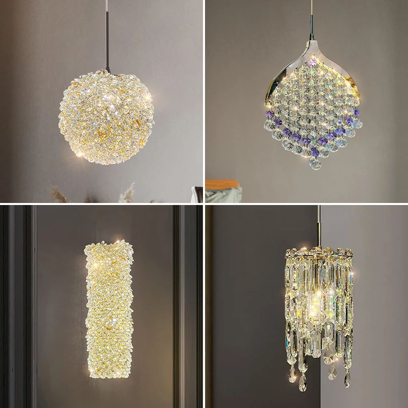 【高品质】现代酒店轻奢小餐厅水晶吊灯温馨浪漫高级感房间长线书