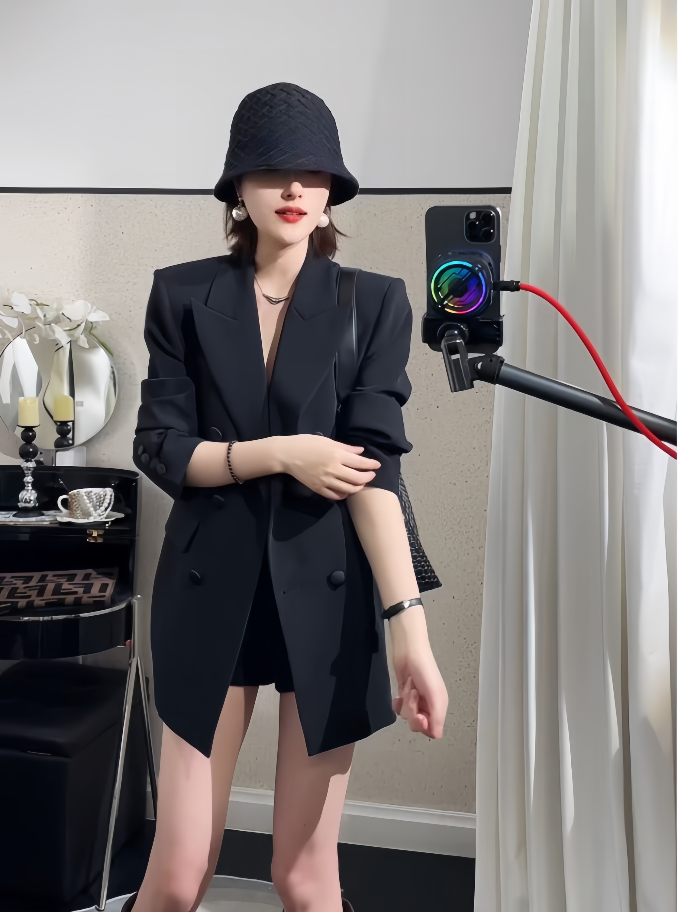 构筑极简艺术美感新款高级蚂蚁腰修身显瘦气质百搭洋气西装外套女