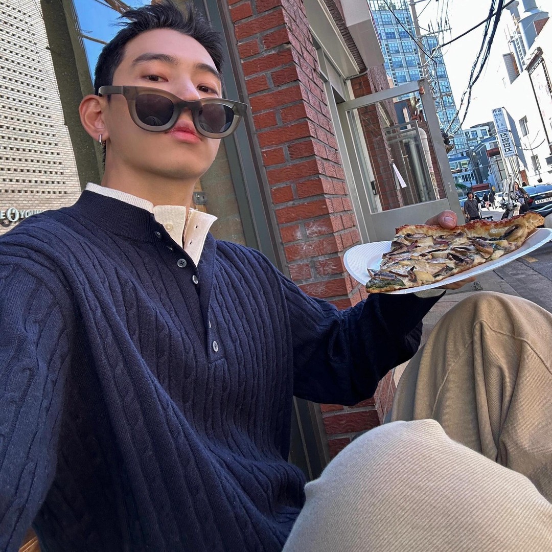 GIOIO老钱风高级感假两件编织麻花针织衫男复古慵懒风休闲宽松潮