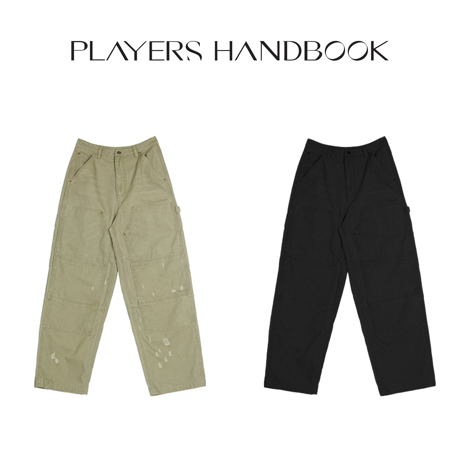 PH《旧情书》重工做旧休闲百搭洗水磨破经典卡哈特时尚工装裤PH2239