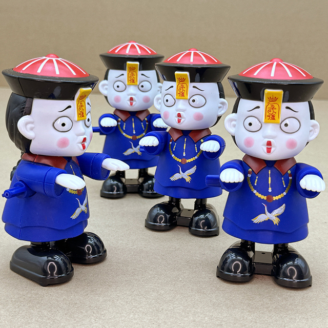 发条上链弦跳跳中国僵尸愚人节玩具整蛊吓人仿真摆件万圣节搞怪