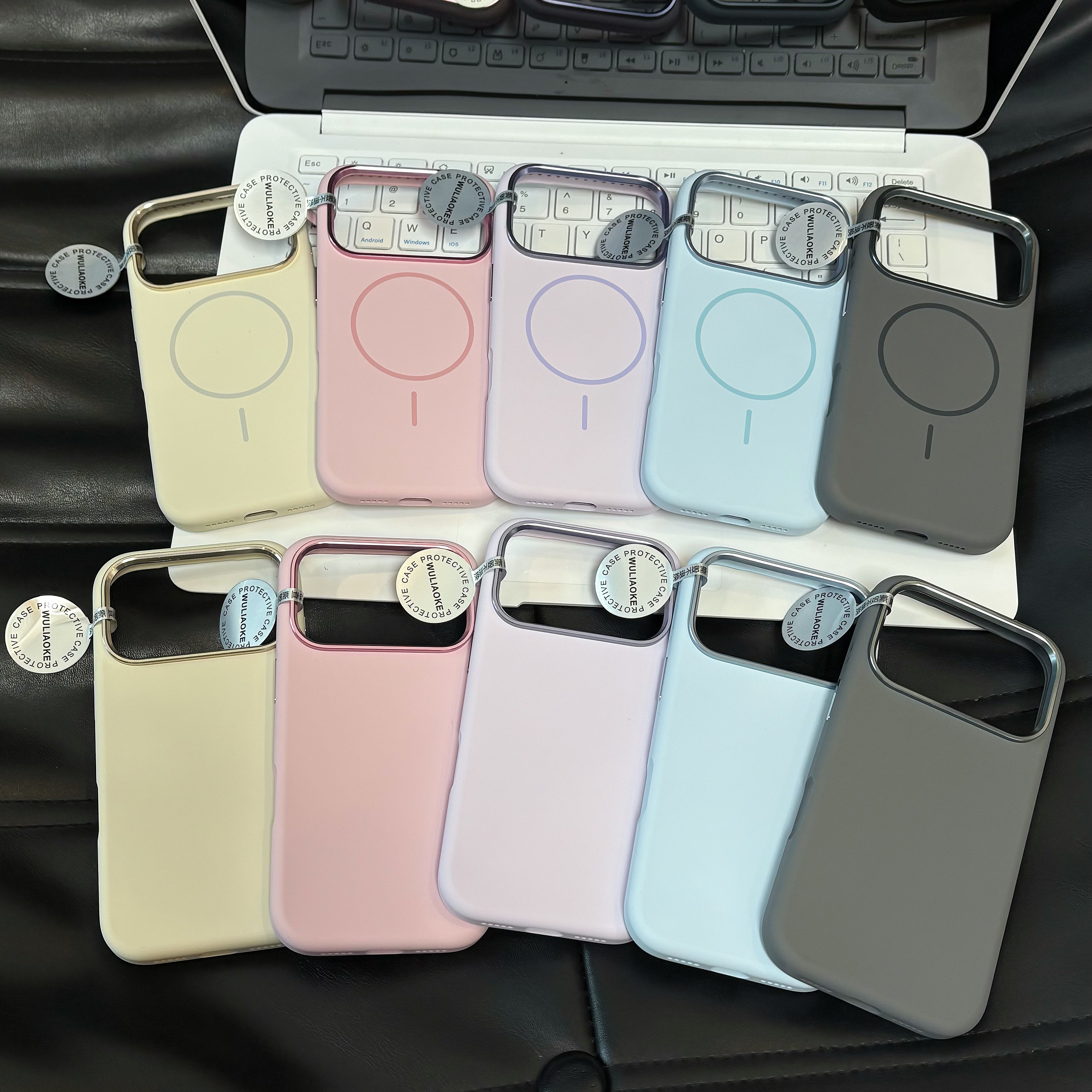 磁吸金属框液态硅胶一体ai拍照按键适用苹果iPhone17promax手机壳