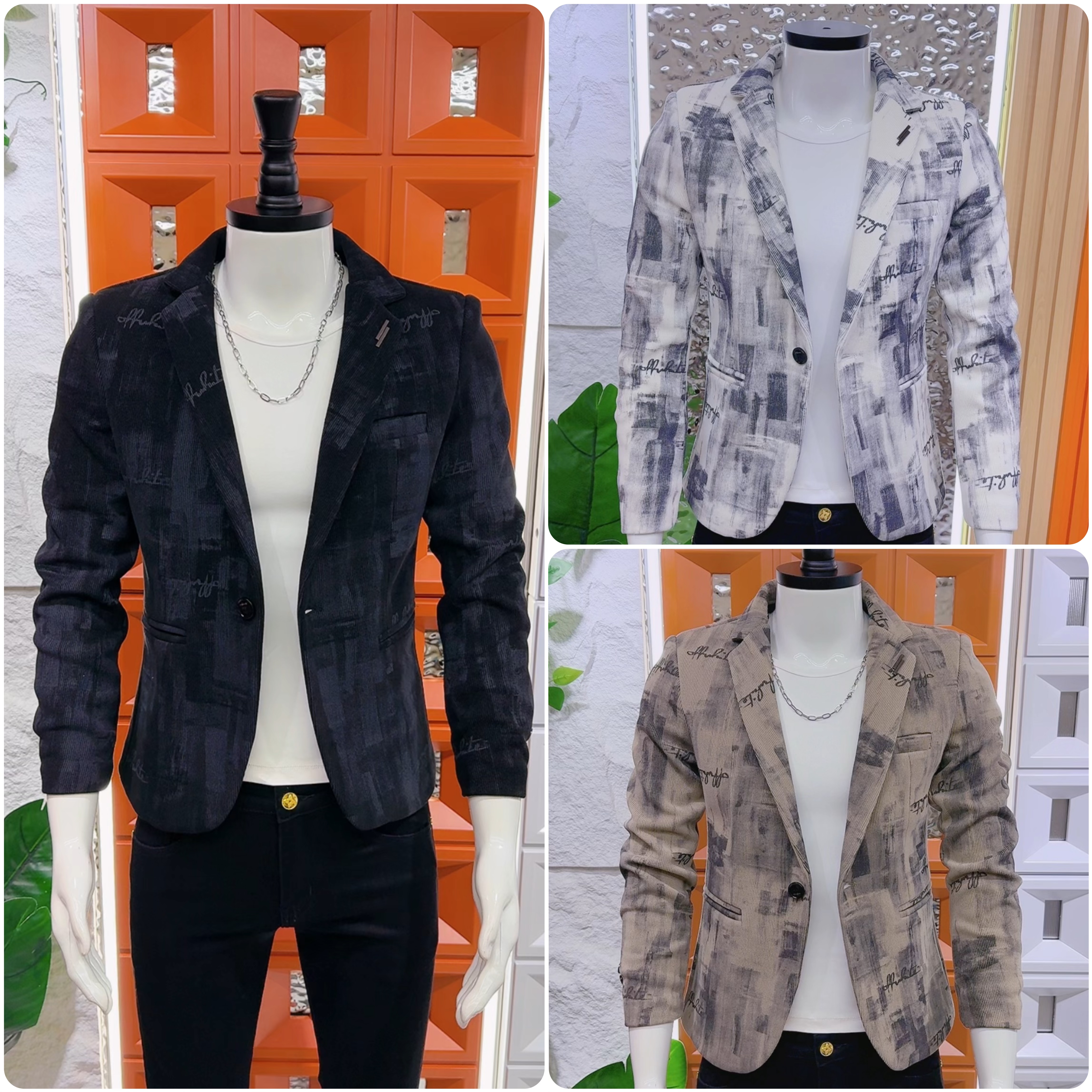 秋冬款高级感轻奢气质西装加厚外套男修身帅气男士短款小西服潮