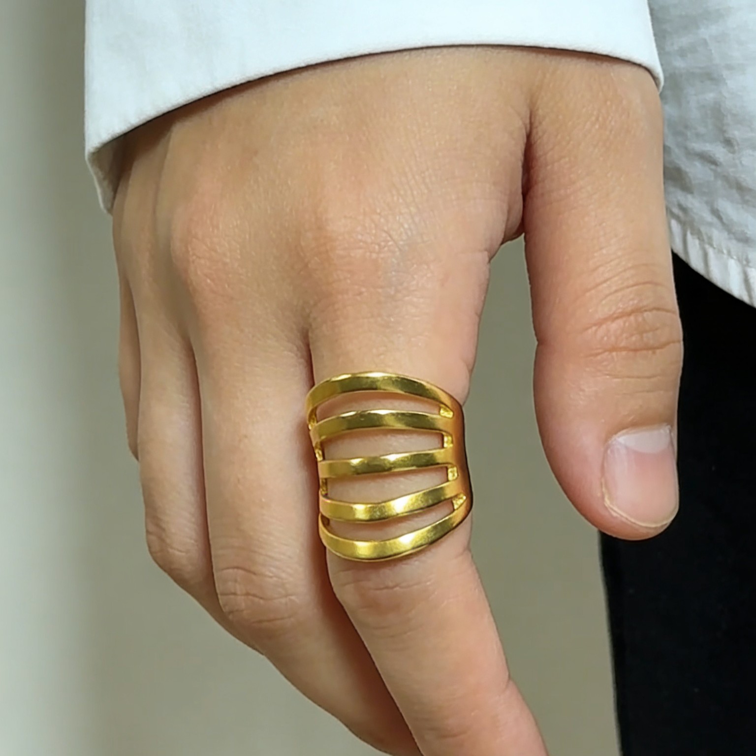 铜合金戒指  KS3030Nurluk 原创设计欧美扣头欧若