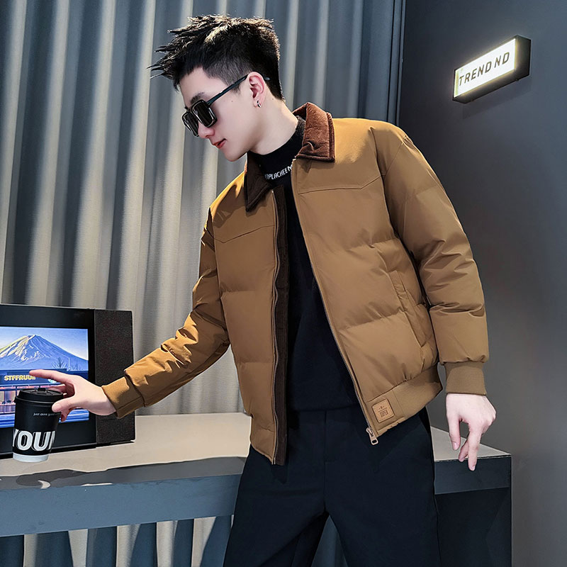 棉服外套男款冬季爆款2025新款男生冬天加厚保暖棉袄男装翻领棉衣