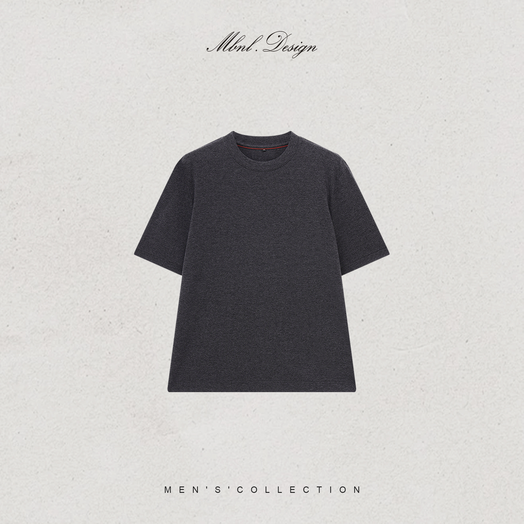 MBNL-F「强捻纹理T·花灰」秦磊男装棉定纺做轻擦毛短袖LL-WSY1131