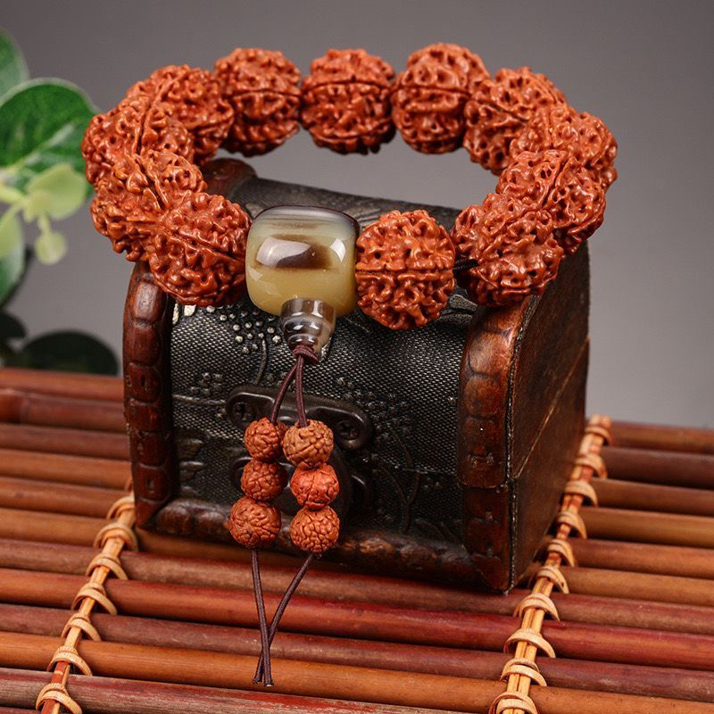 尼泊尔大金刚菩提手串五瓣男款盘玩手链