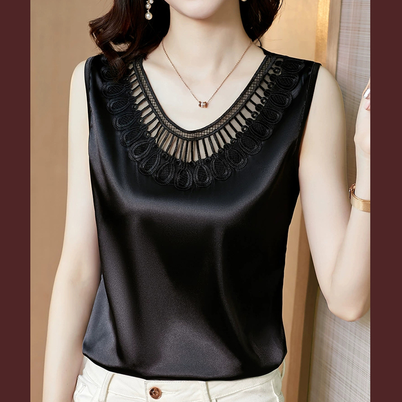 缎面吊带背心女内搭2025新款夏季外穿无袖设计感小众打底衫上衣