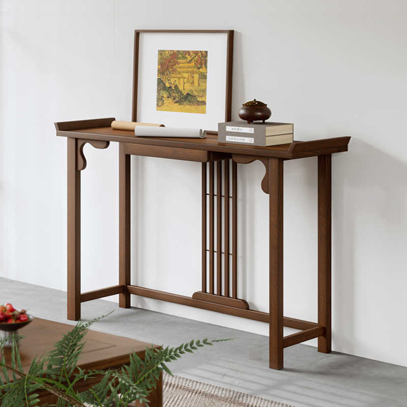 南美胡桃木供桌香案客厅家用桌台中式佛台神台实木香火桌玄关桌