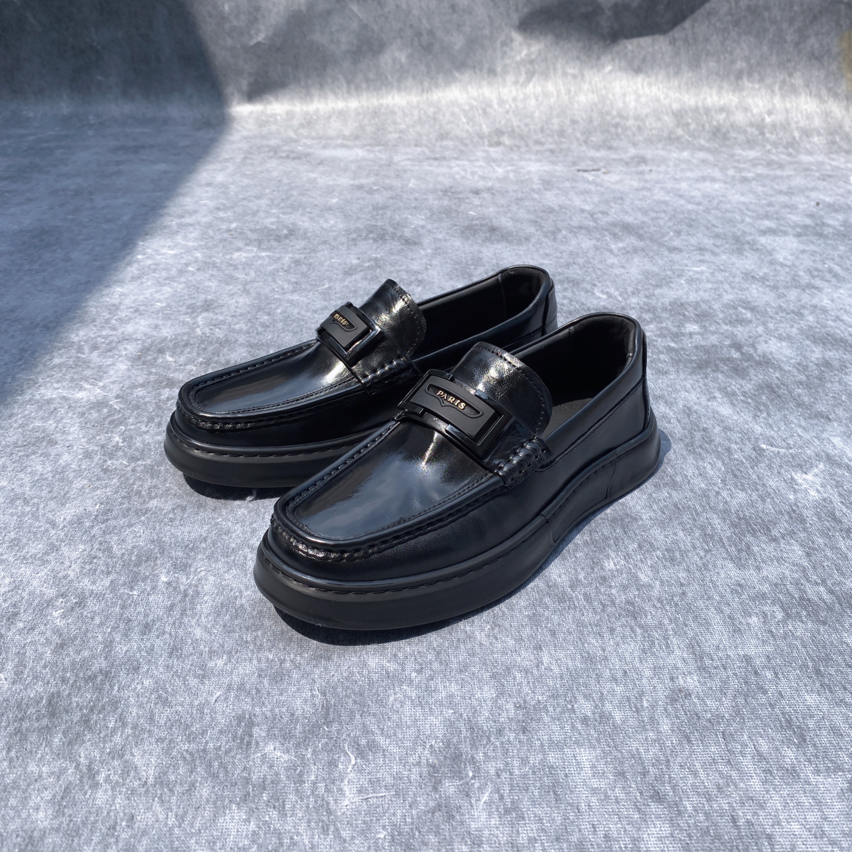 【都市轻奢】男士高端广州手工鞋商务休闲一脚蹬乐福C69-7