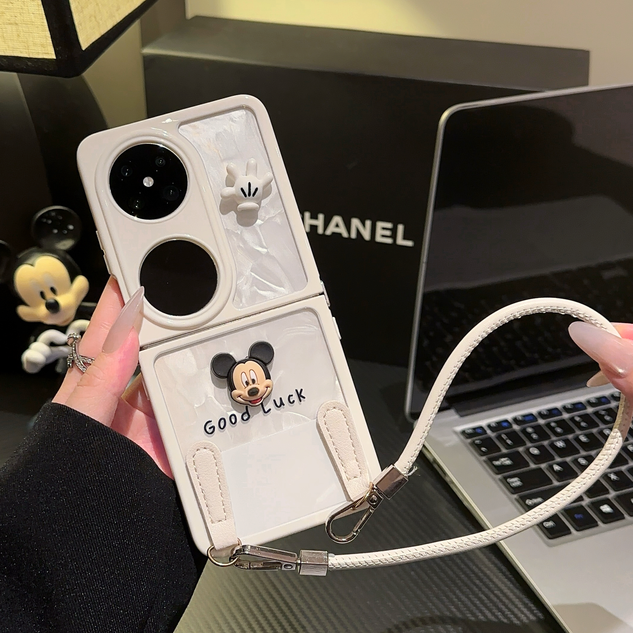 适用于华为POCKET2手机壳奶油壳FINDN3FLIP米奇华为poc2024高级感