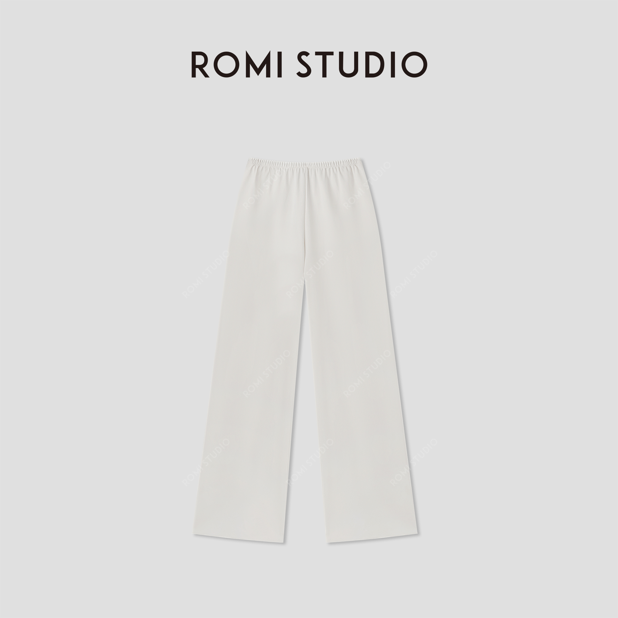 ROMI STUDIO“舒适夏日”醋酸凉感一片式无缝直筒休闲裤 RWCSXM2985