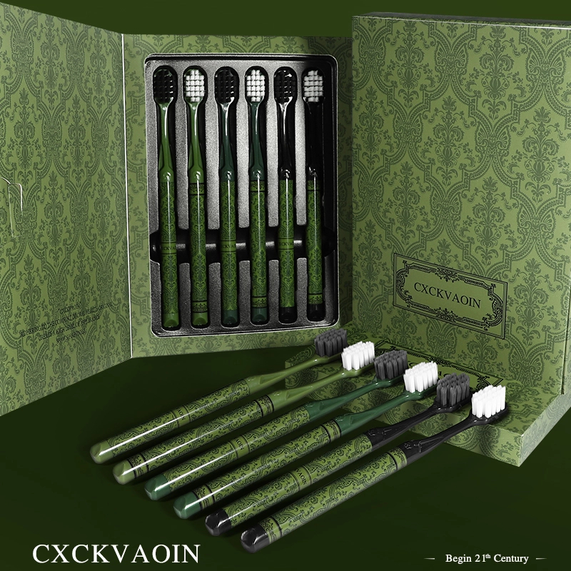 CXCK新款森旅软毛牙刷手柄洁净护龈6支便携家庭礼盒装