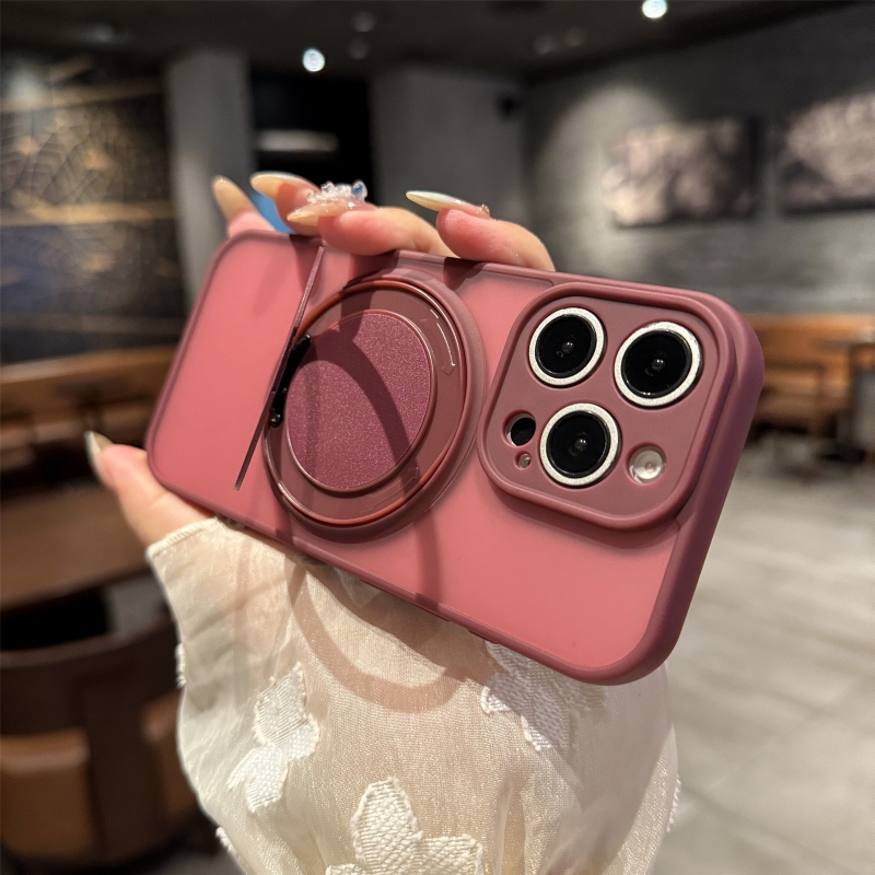 新款360°旋转磁吸支架适用苹果16promax手机壳15/14/13肤感17防摔