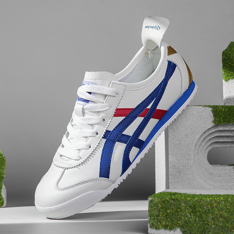 2025冢虎阿甘鞋透气皮面软底休闲低帮德训鞋情侣运动百搭轻奢流行