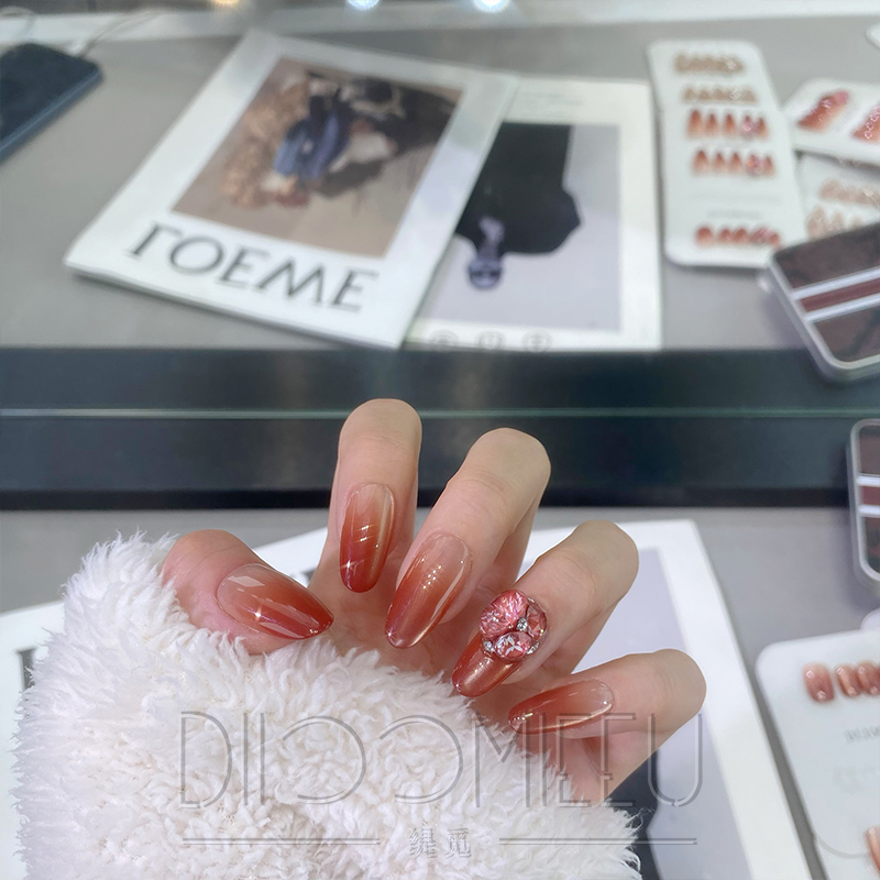 【锦瑟年年】缇觅轻奢简约猫眼全华子钻穿戴甲美甲