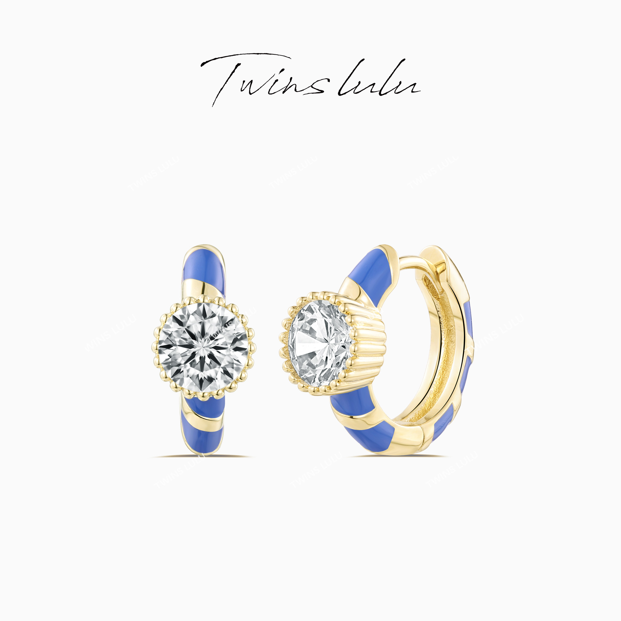 TWINS LULU 镀K金 轻奢高级感洋气精致简约小巧圈圈耳环TSL825