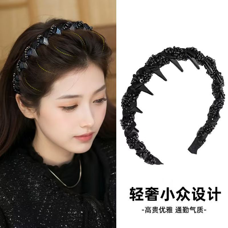 网红款洋气王妃发箍百搭夹子带齿时尚爆款压发头箍小香风头饰发饰