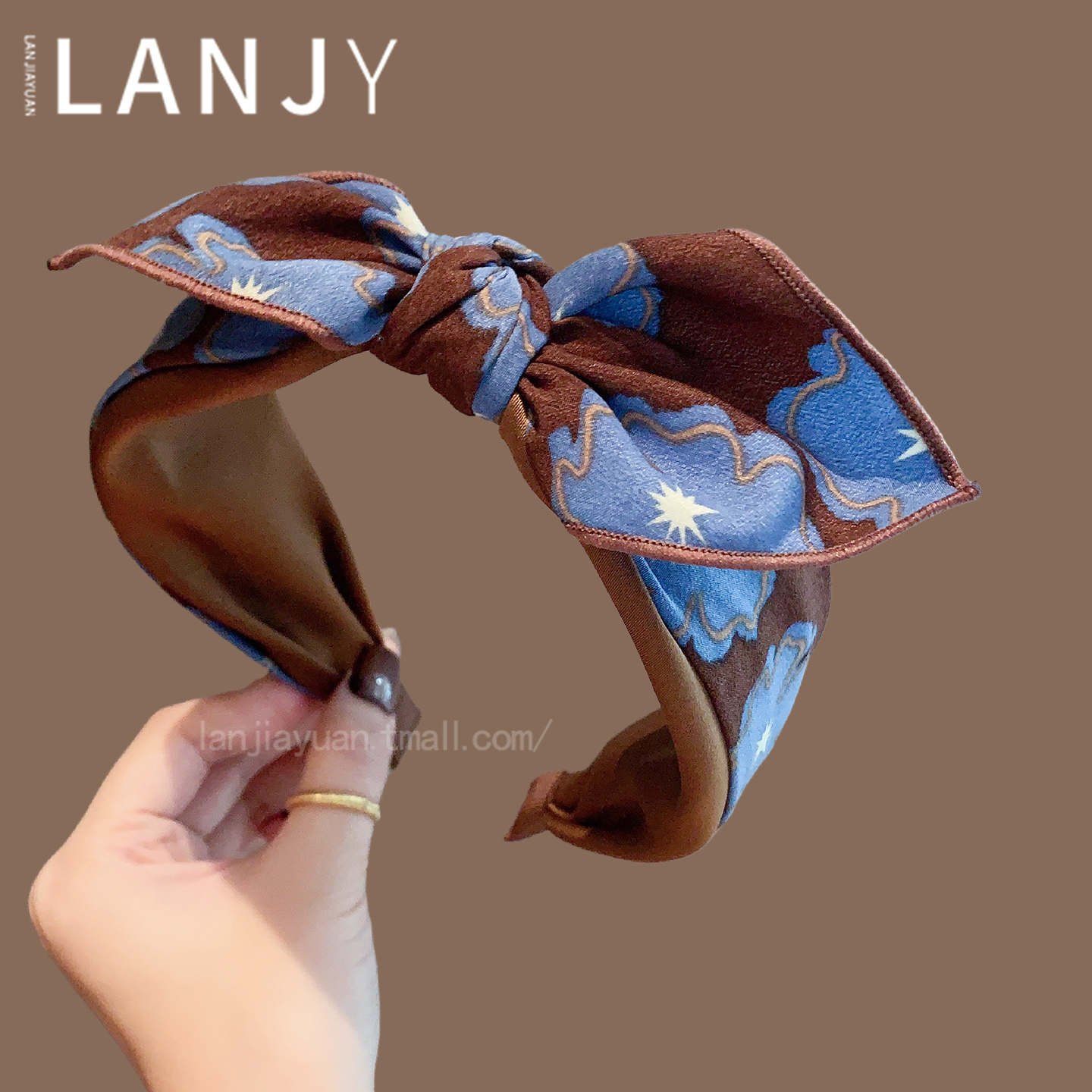 韩版甜美撞色兔耳朵蝴蝶结发箍时尚宽边高颅顶头箍可爱洋气发卡女