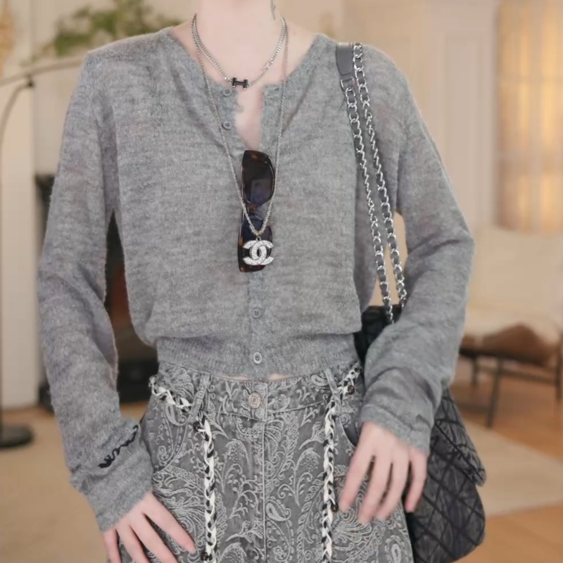 秋季新款针织衫显瘦修身外套百搭上衣LK2506198