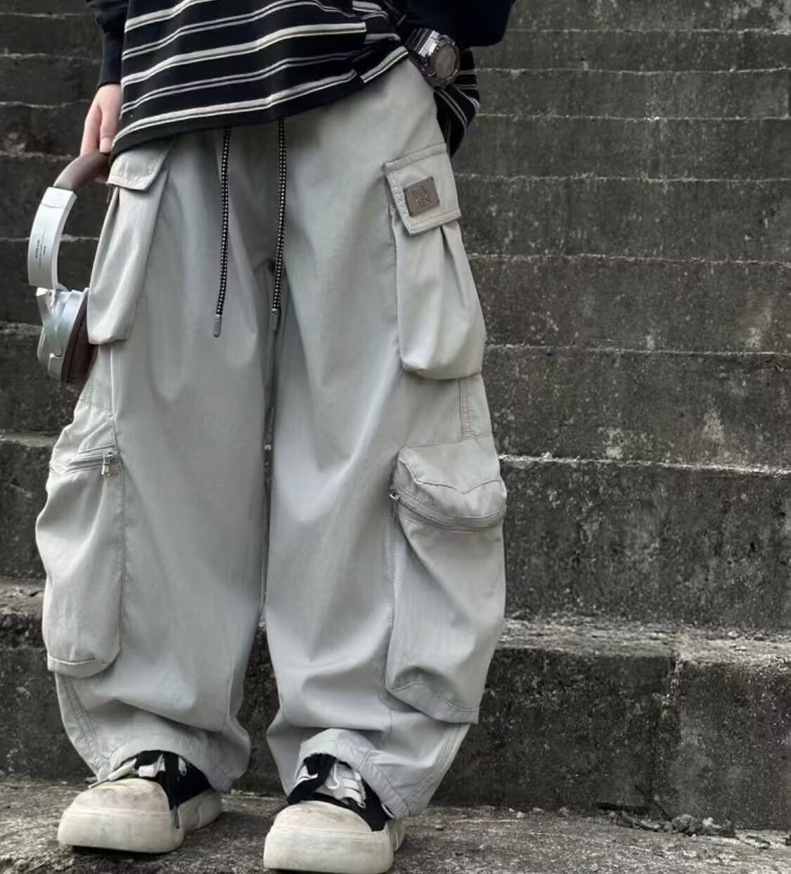 小白姐简约童装店铺 儿童2025秋装新款韩范中大童工装长裤  25451