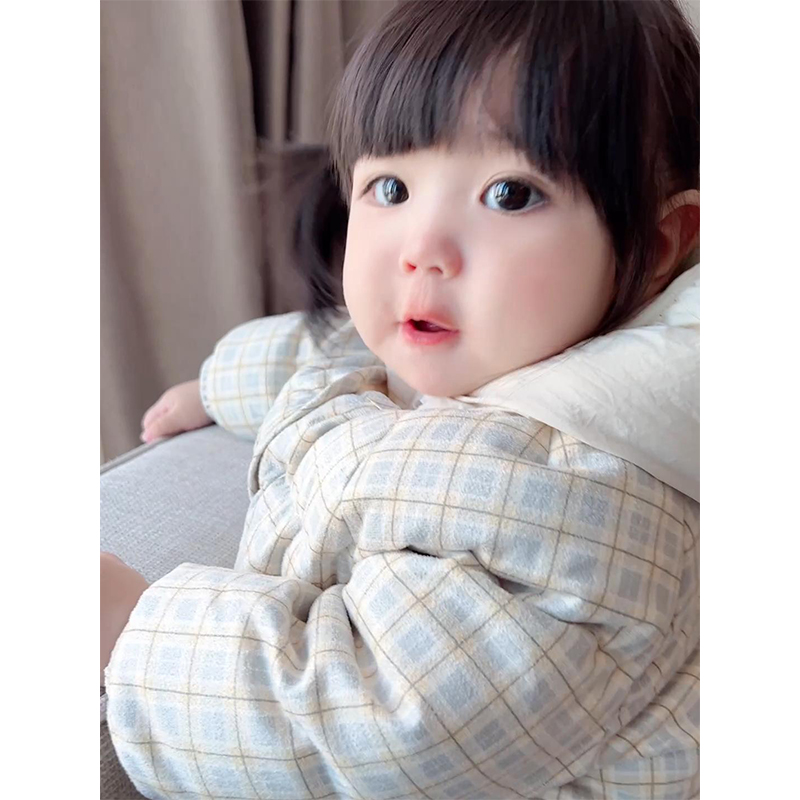 【面包羽绒外套 小洛妈咪】婴儿童外套男女宝宝加厚羽绒汉服i30