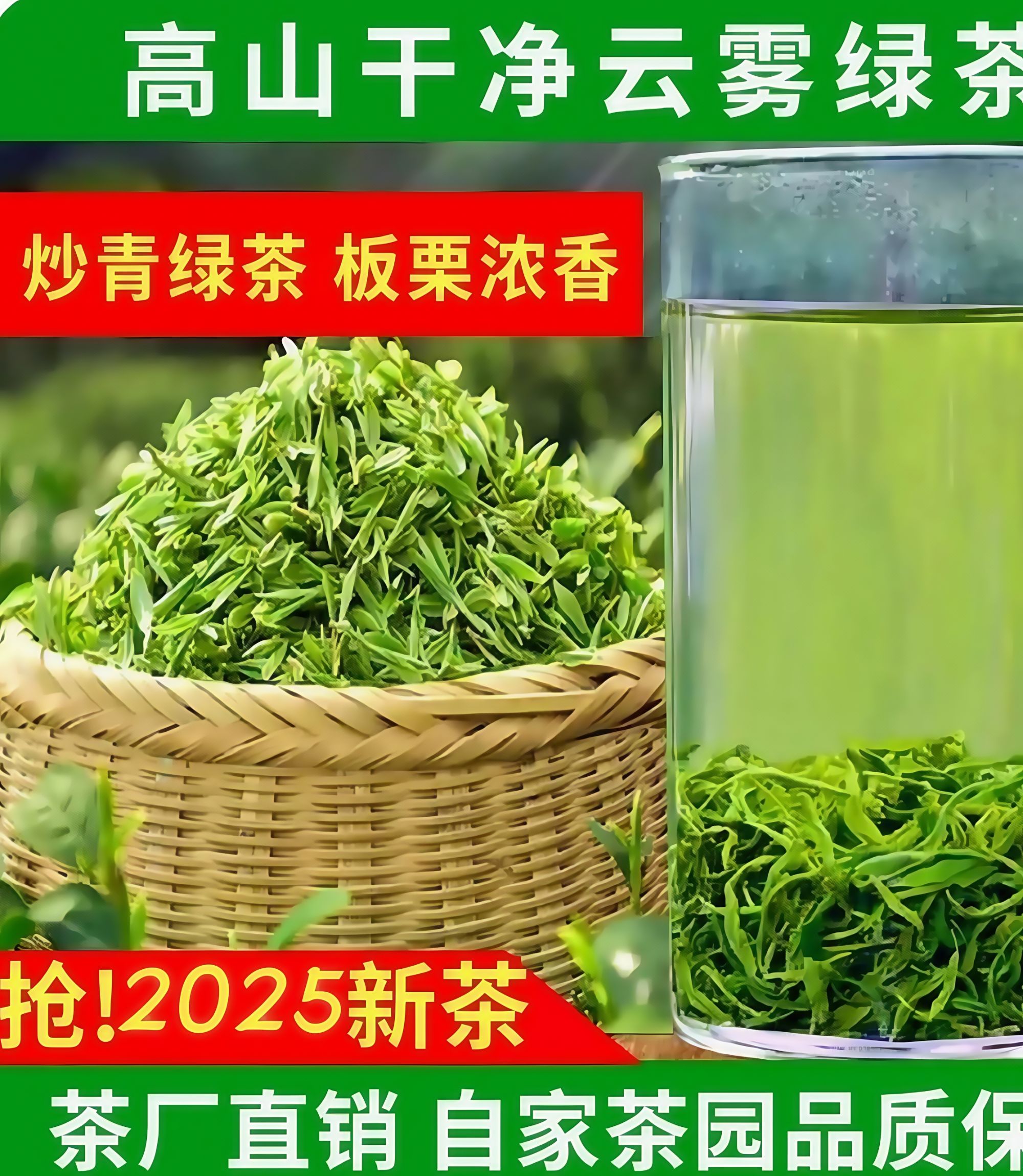 买半斤送半斤高山云雾绿茶浓香耐泡2025年新茶硒茶