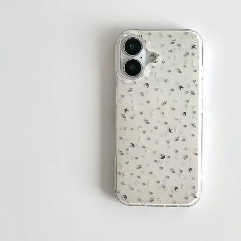 ins满屏花朵燕子适用苹果17Promax/17air手机壳vivo华为oppo小米