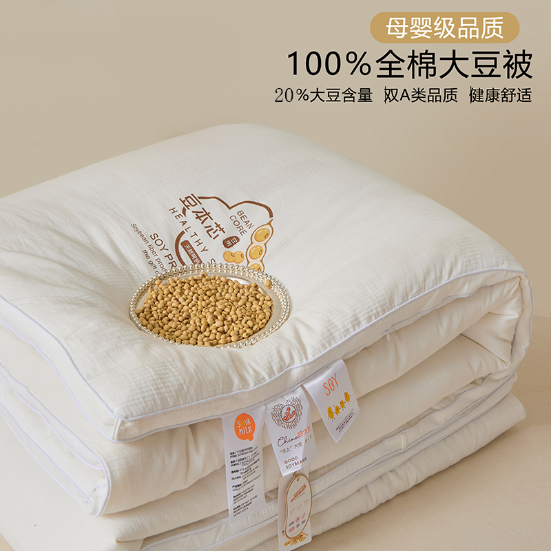 A类母婴级全棉大豆纤维被子被芯冬被加厚保暖春秋被四季通用棉被