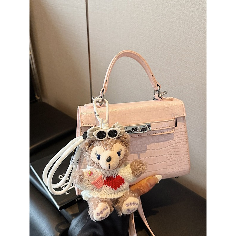 跨境简约手提凯莉包女2025新款高级感通勤斜挎包洋气单肩包小方包