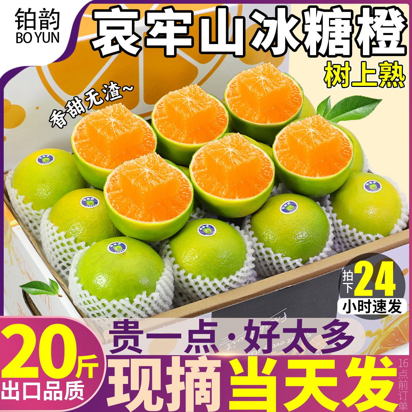 云南哀牢山冰糖橙新鲜采摘甘甜橙子果王皮薄水果香2025新鲜水果